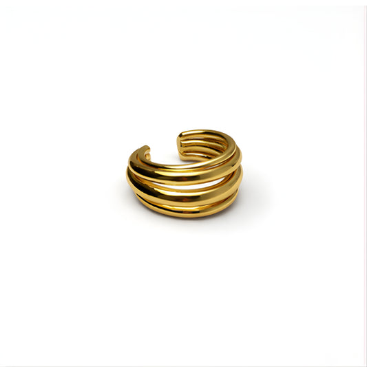 ear cuff dorado elegante mujer Confessione